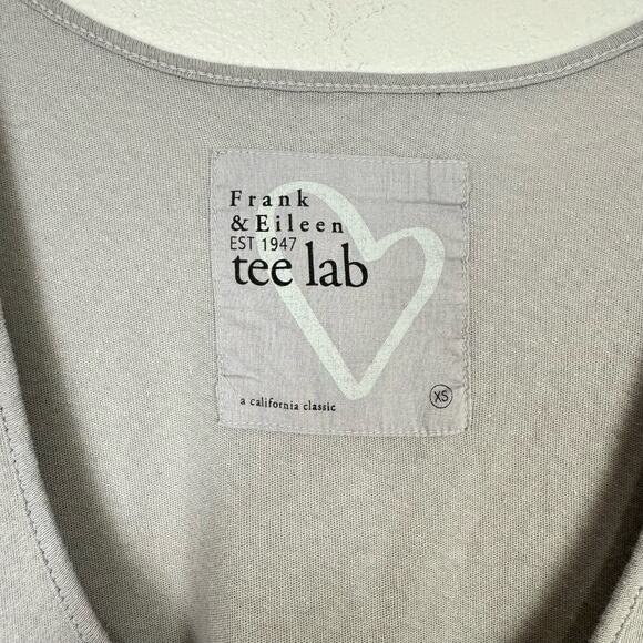 Frank & Eileen Tee Lab Gray Scoop Neck Raw Hem Cotton Mini Sleeveless Tank Dress - Picture 6 of 8